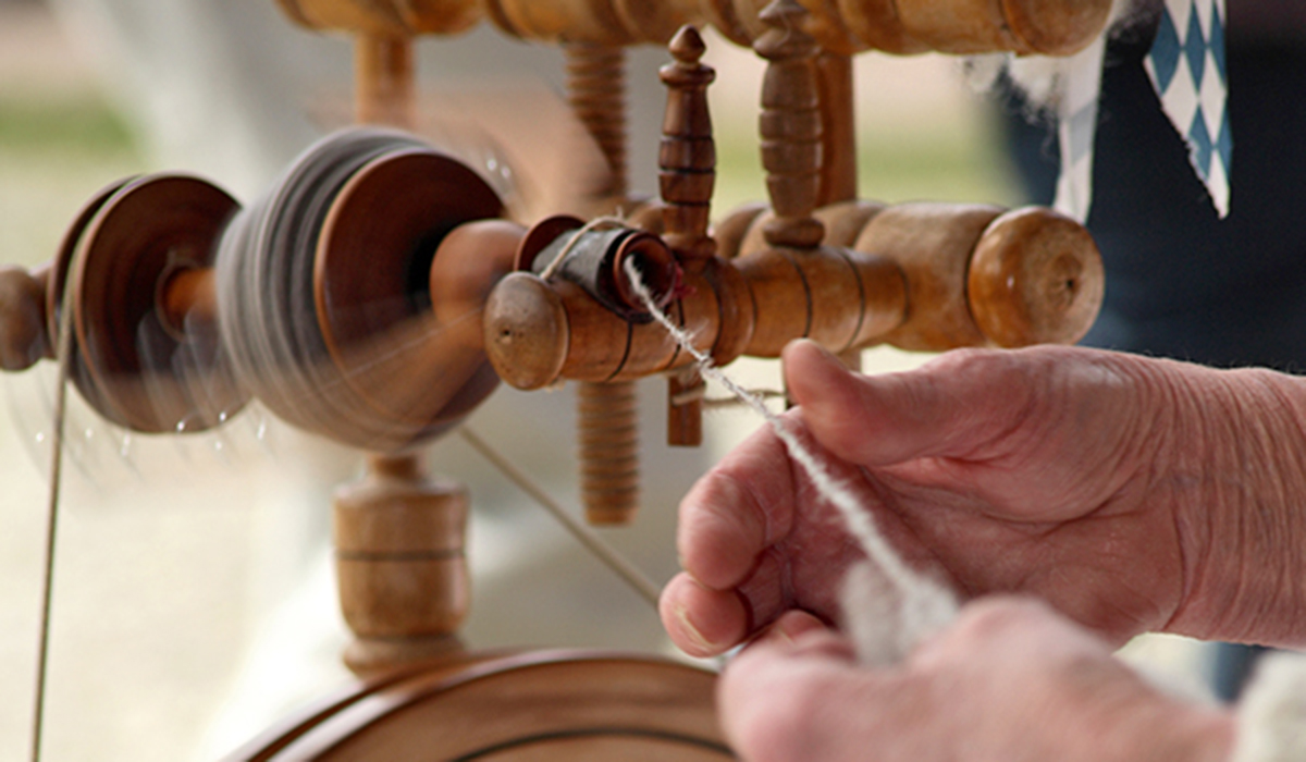 Wolle spinnen im Kapplhof