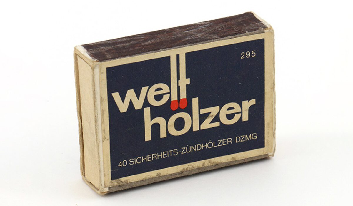Welthölzer - Zündhölzschachtel, Inv. Nr. F 2003/105