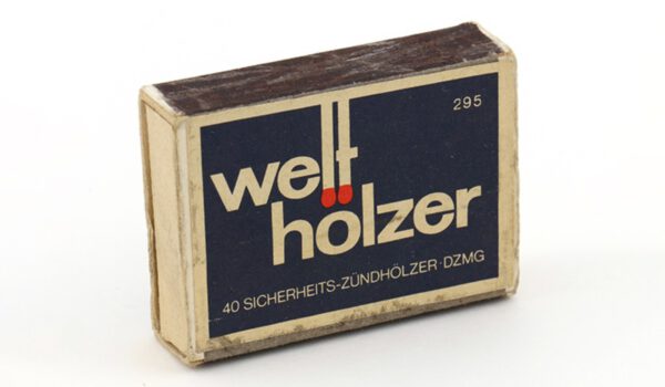 Welthölzer - Zündhölzschachtel, Inv. Nr. F 2003/105